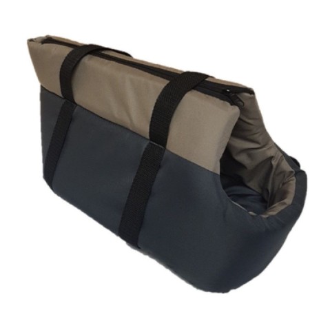Taška Basic Duo 43x28x30cm tm.šedá+béžová