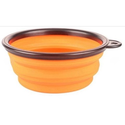 Miska cestovní silikonová skládací - oranžová 1l