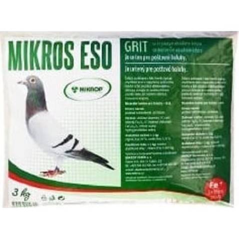 ESO grit Fe 3kg pro poštovní holuby se zvýšeným obsahem železa