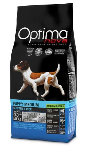 OPTIMAnova Dog Puppy Medium Chicken & Rice 12 kg