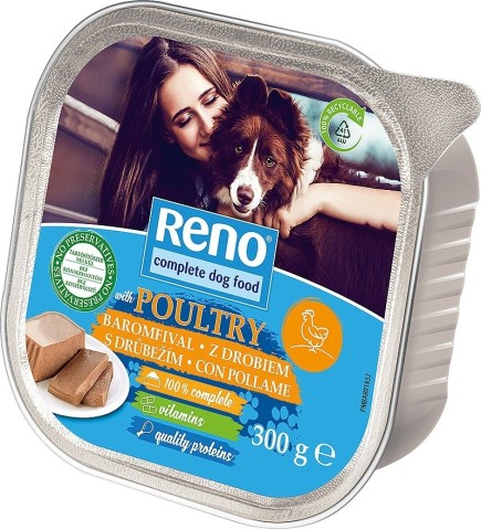 RENO Dog drůbeží, vanička 300 g