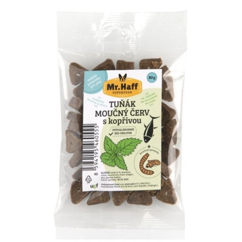 Mr. Haff - 80g  tuňák, moučný červ a kopřiva