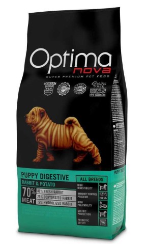 OPTIMAnova Dog Puppy Digestive Rabbit & Potato GF 2 kg