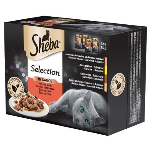 Sheba Selection  in Sauce  12 x 85g kaps.šťavnatý výběr
