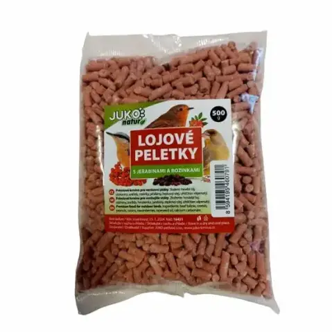 Lojové peletky s rozinkami a jeřabinami JUKO 500 g