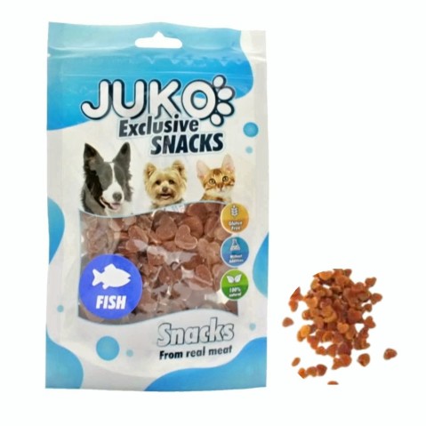 JUKO Snacks Salmon in heart shape 70 g