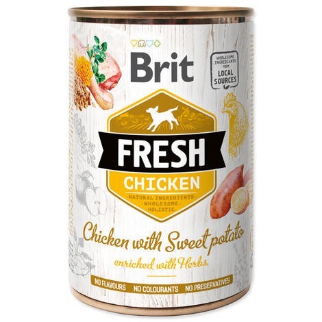 Brit Dog Fresh konzerva Chicken with Sweet Potato 400g