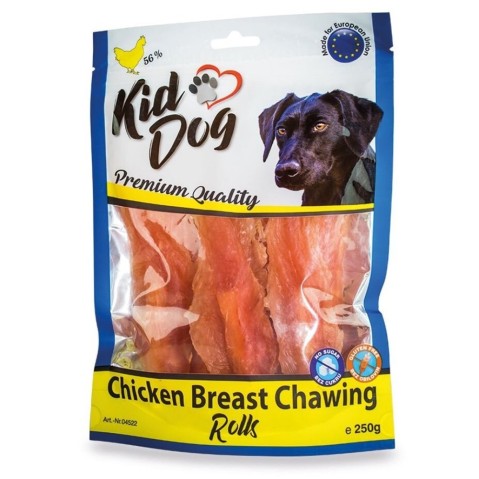 Kiddog rawhide chewing rolls with chicken breast 250g