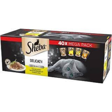 Sheba Delicacy  40 x 85g kaps. drůbeží výběr v želé