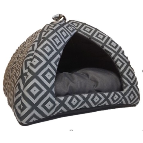 Iglu s pol.Modern 34x34x27cm kosočtverec sv.šedý