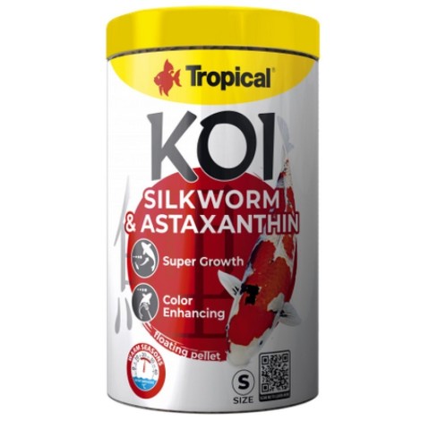 Tropical  Koi  Silkworm & Astaxanthin 1000ml /320g pellet S