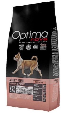 OPTIMAnova Dog Adult Mini Sensitive Salmon & Potato GF 8 kg