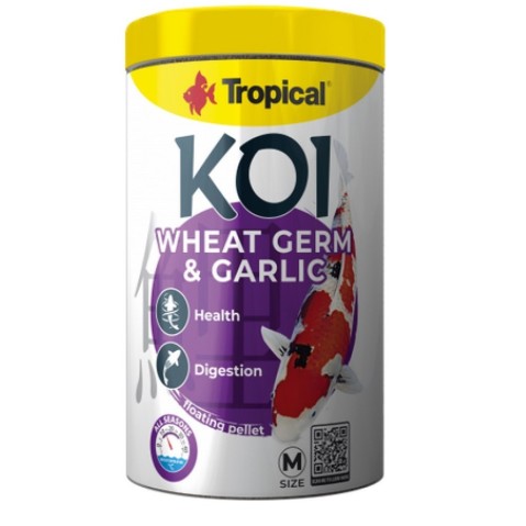 Tropical  Koi Wheat Germ & Garlic 1000ml /320g pellet M
