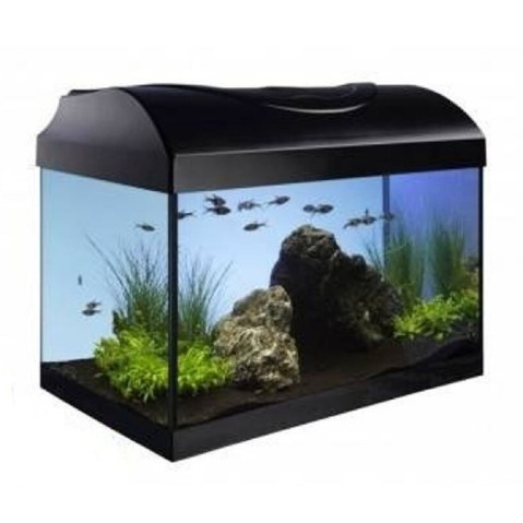 Akvarijní sada 40cm/25 l s LED osvětlením 6W - černý kryt