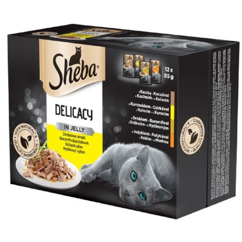 Sheba Delicacy  12 x 85g kaps.drůbeží výběr v želé