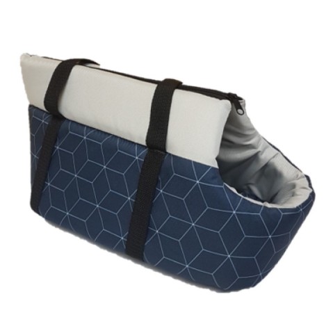 Taška Modern 35x20x24cm kosočtverec modro+šedá