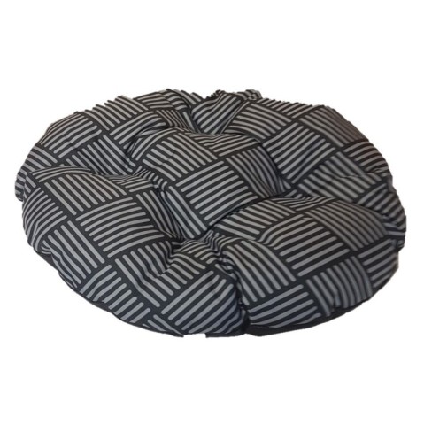 Polštář ovál Modern 78x66cm šedá+čáry