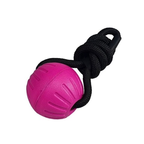 Míček FOAM se šňůrkou  fuchsie 9x53cm