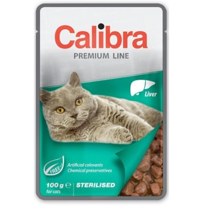 Calibra cat 100g kapsa premium sterilised liver