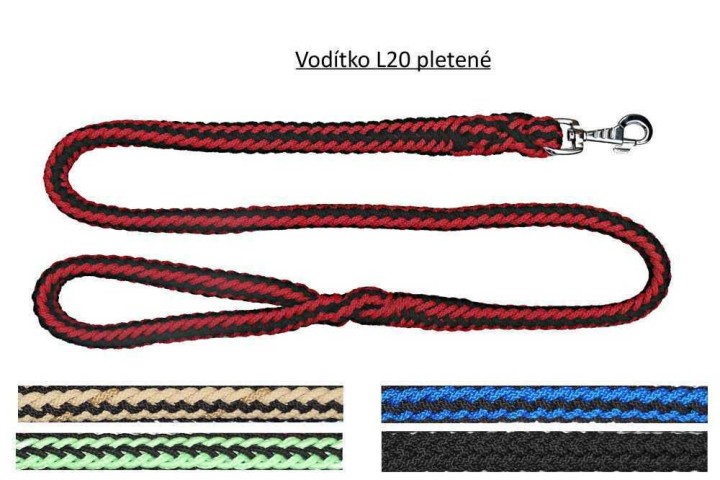 Vodítko lano zapletené různé dekory 20/130