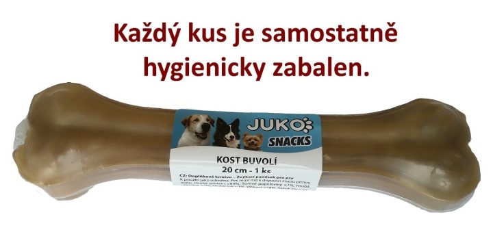 Kost buvolí JUKO Snacks 20 cm (1 ks)