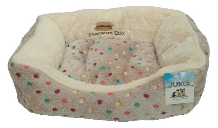 Pelíšek s puntíky Extra soft Bed šedá M 75 cm