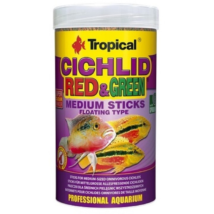 Tropical Cichlid Red+Green Medium stick 1000ml/360g