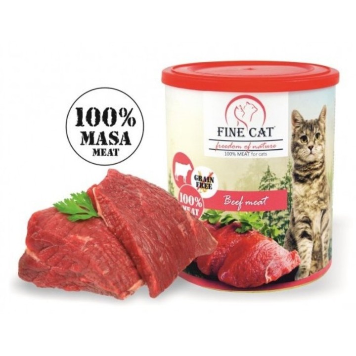 Fine cat 800g hovězí 100% masa