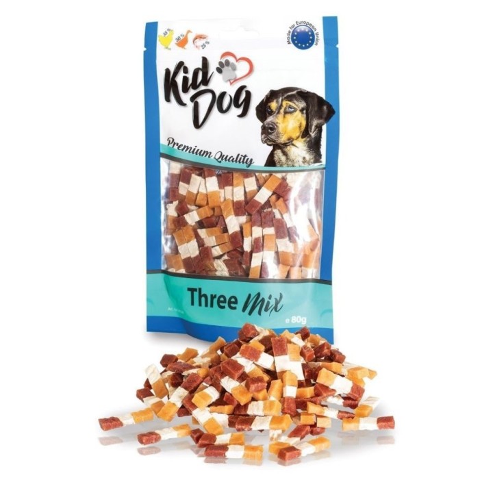 Kiddog three mix - chicken and duck meat with cod  80g