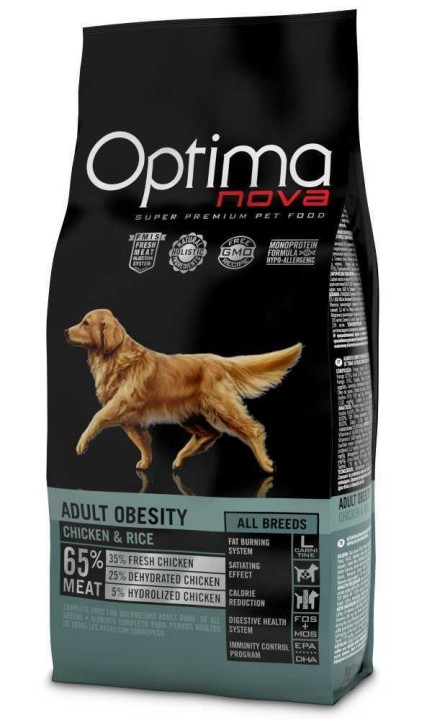 OPTIMAnova Dog Obesity Chicken & Rice 2 kg