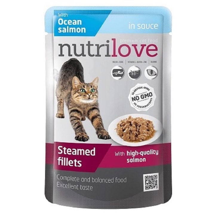 Nutrilove 85g kapsička, šťáva losos
